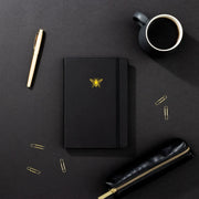 Yop & Tom Lined Notebook - Charcoal Bee