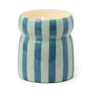 Cabana Striped Ceramic Candle - Warm Cider