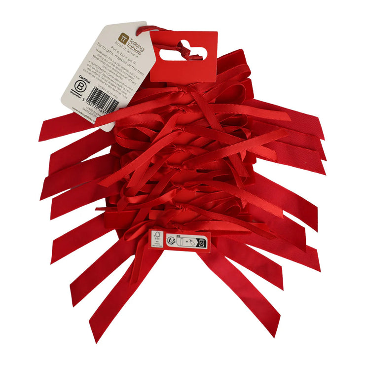 Candy Velvet Bows 8 Pack - Red