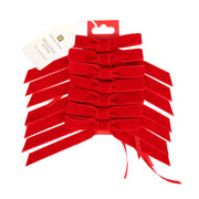 Candy Velvet Bows 8 Pack - Red