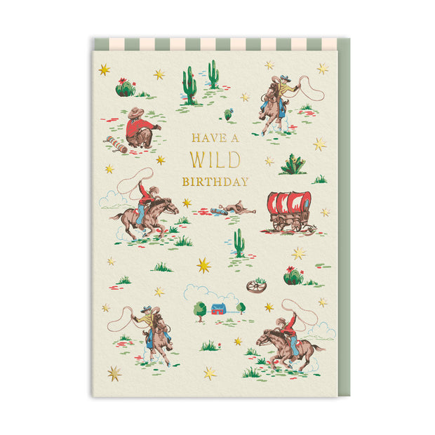 Cath Kidston Cowby Wild Birthday Card