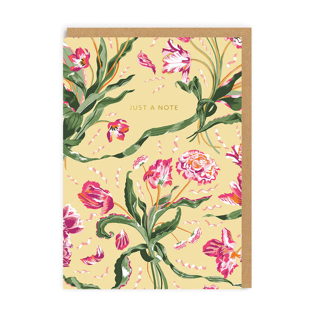 Cath Kidston Just a Note - Floral Fancy Card