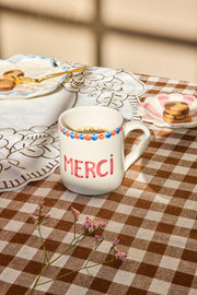 Ceramic Hand Painted Mug - Merci