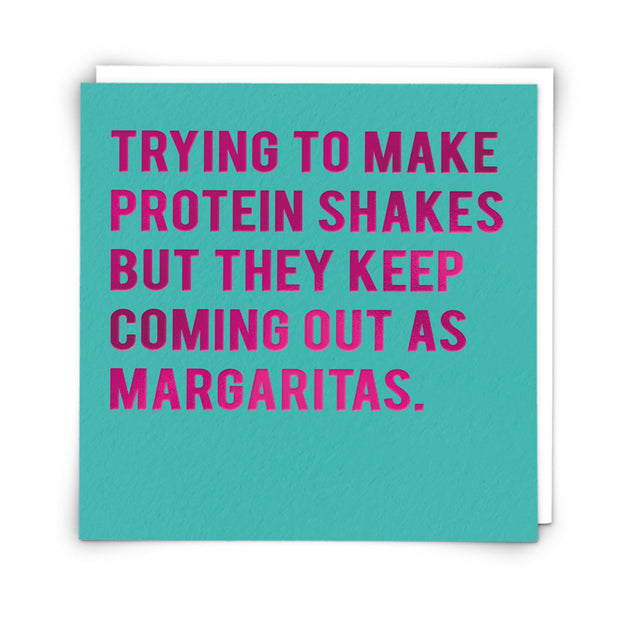 Trying To Make Protein Shakes Card