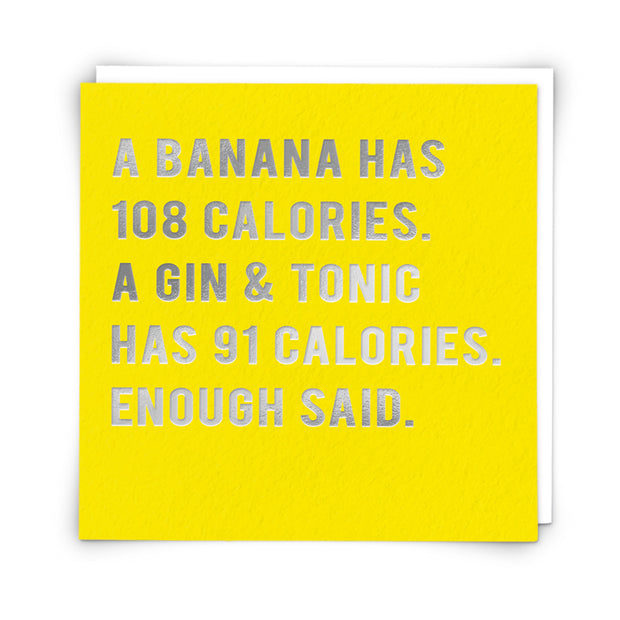Banana Gin Calories Card