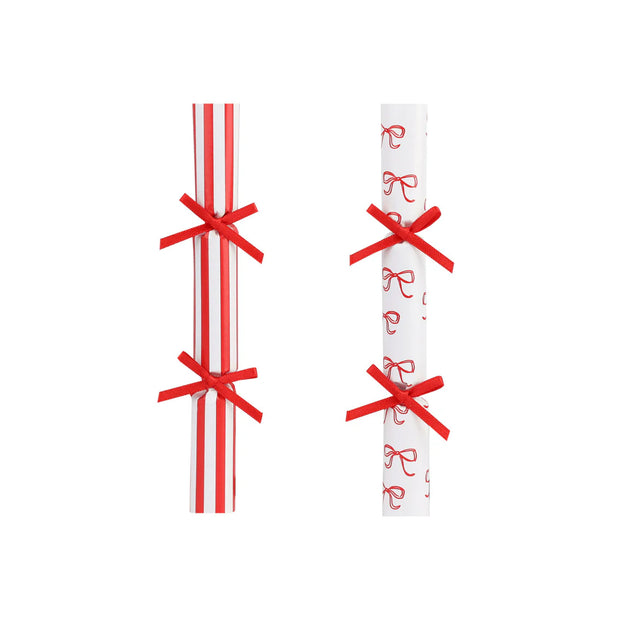 Bow Christmas Saucer Crackers