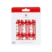 Bow Christmas Saucer Crackers