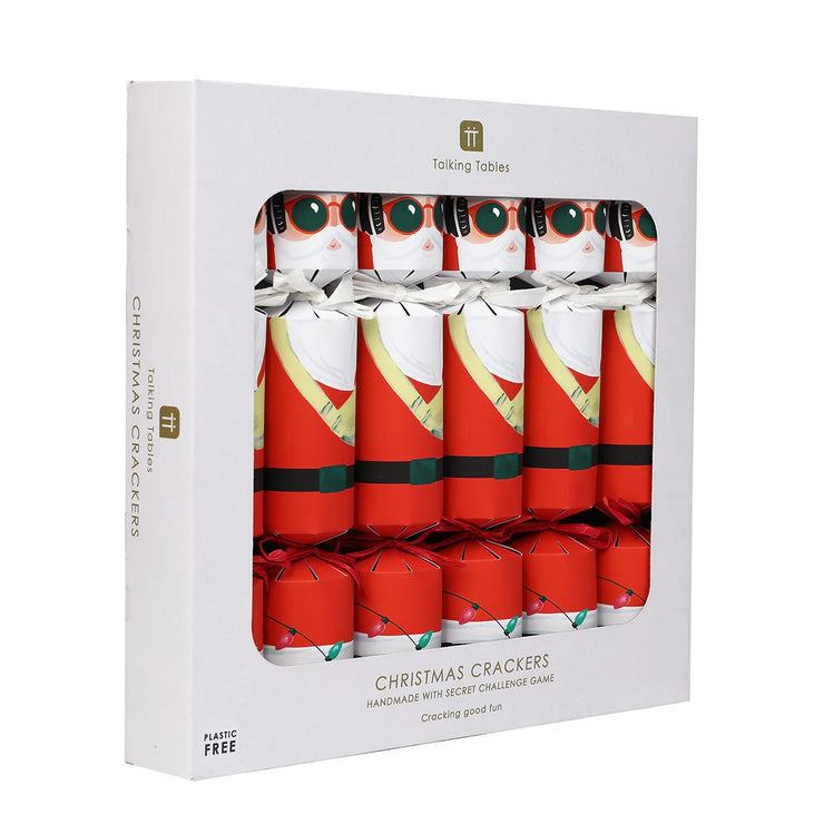 Santa Red Christmas Crackers Pack of 6