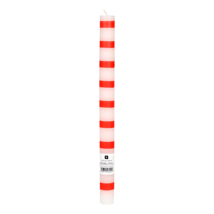 Talking Table Striped Dinner Candles - 28cm