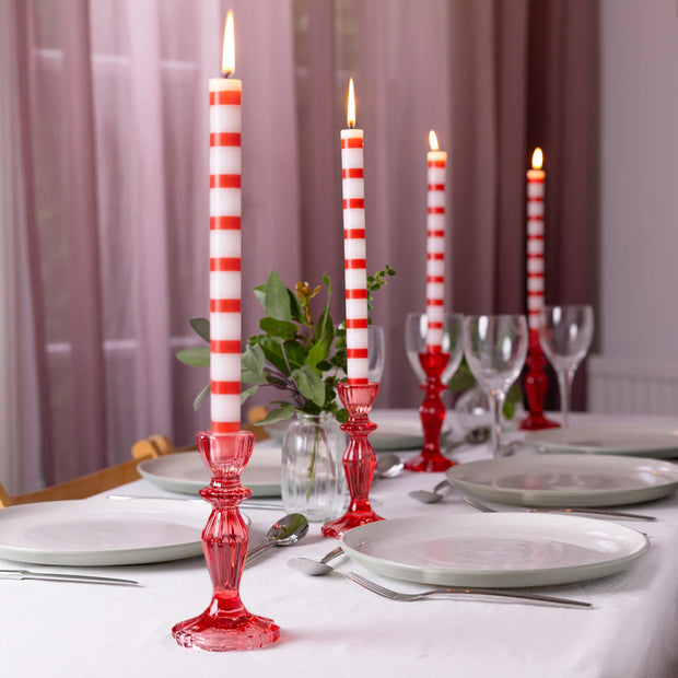 Talking Table Striped Dinner Candles - 28cm