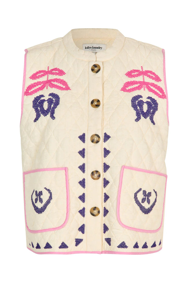 Lollys Laundry Cairo Vest - Cream