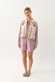 Lollys Laundry Cairo Vest - Cream