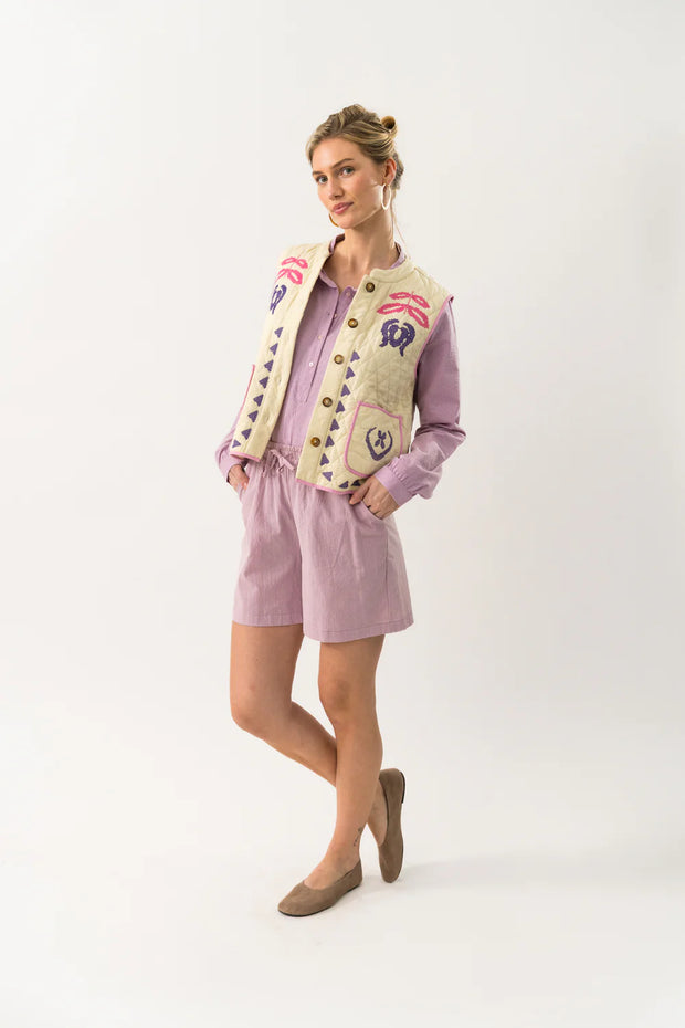 Lollys Laundry Cairo Vest - Cream