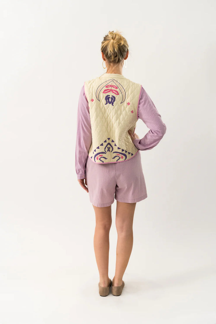 Lollys Laundry Cairo Vest - Cream