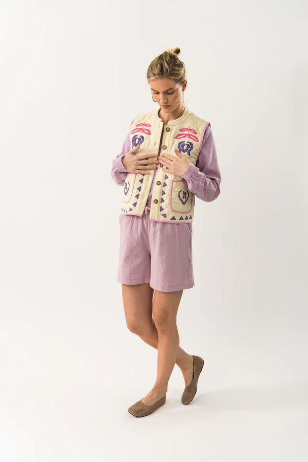 Lollys Laundry Cairo Vest - Cream