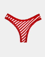 Stripe & Stare Single Thong - Candycane Stripe