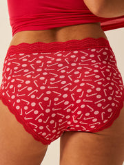 Stripe & Stare High Rise Knickers Box of 4 - Candy Cane Wishes