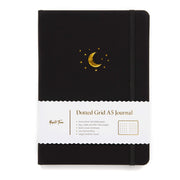 Yop & Tom Dotted Notebook - Charcoal Moon & Stars