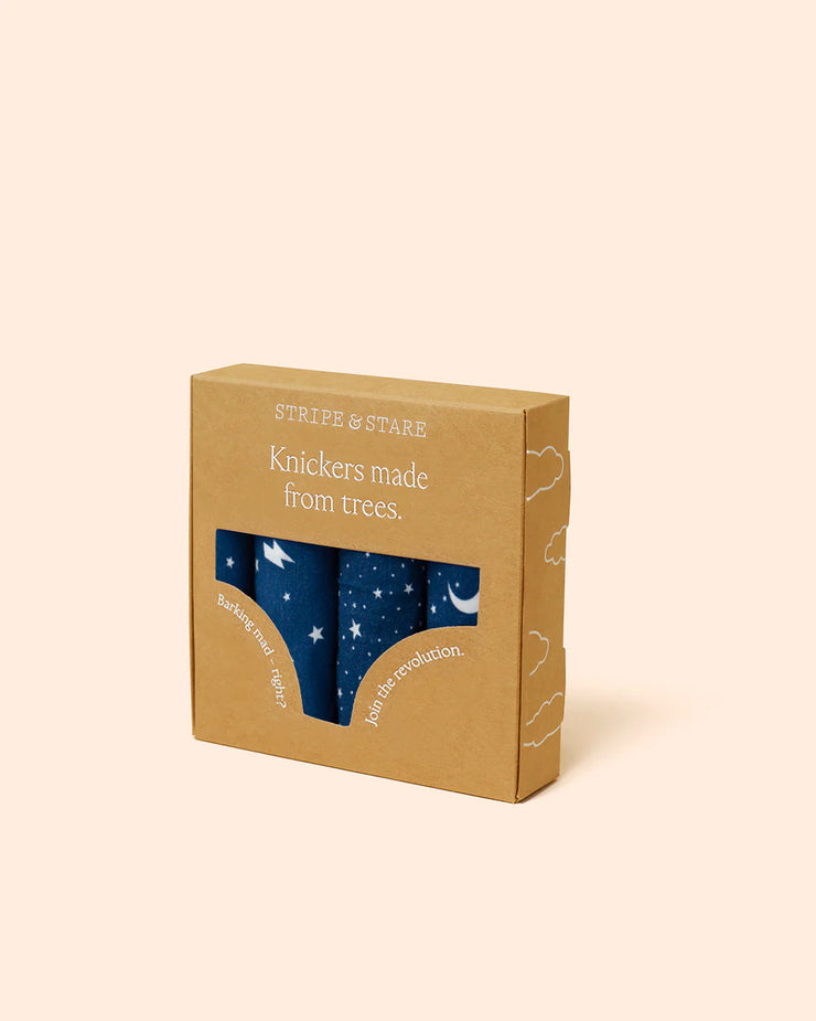 Stripe & Stare Original Knickers Box of 4 - Cosmic Star