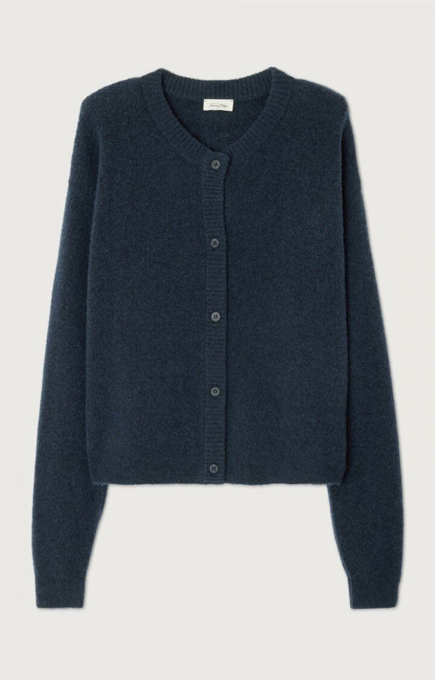 American Vintage Damsville Cardigan - Navy Black Melange