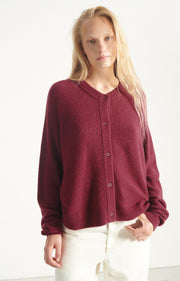 American Vintage Damsville Cardigan - Grape Melange