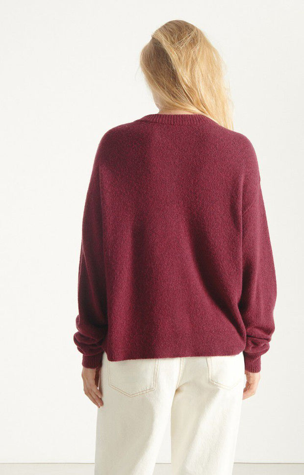 American Vintage Damsville Cardigan - Grape Melange