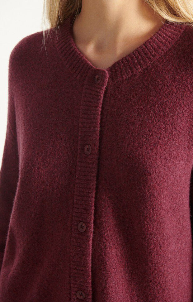 American Vintage Damsville Cardigan - Grape Melange