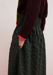Dr Bloom Cute Checked Skirt - Khaki