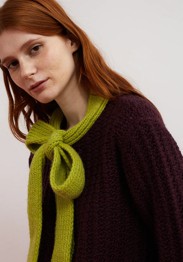 Dr Bloom Grace Cardigan - Aubergine