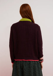 Dr Bloom Grace Cardigan - Aubergine