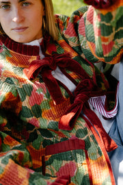 Twizzell Reversible Ruffle Jacket - Nasturtium & Red Stripe