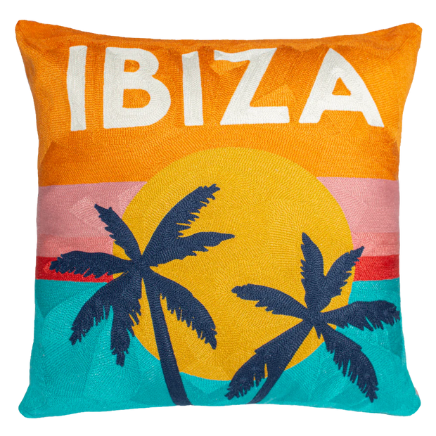 Square Needlepoint Cushion - Ibiza