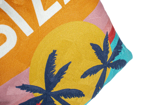Square Needlepoint Cushion - Ibiza