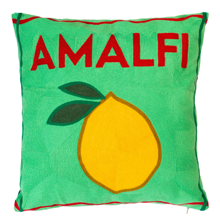 Square Needlepoint Cushion - Amalfi