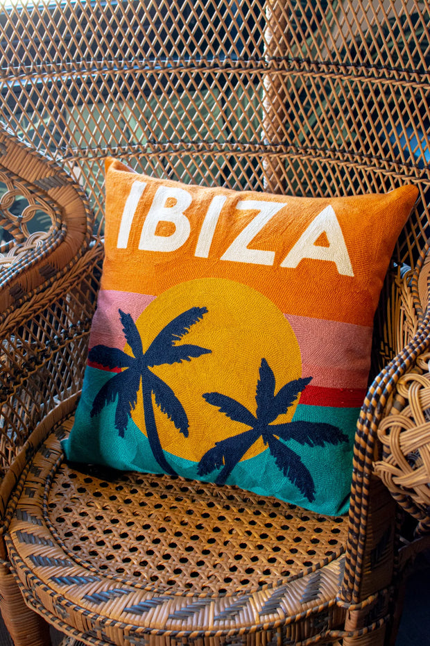 Square Needlepoint Cushion - Ibiza