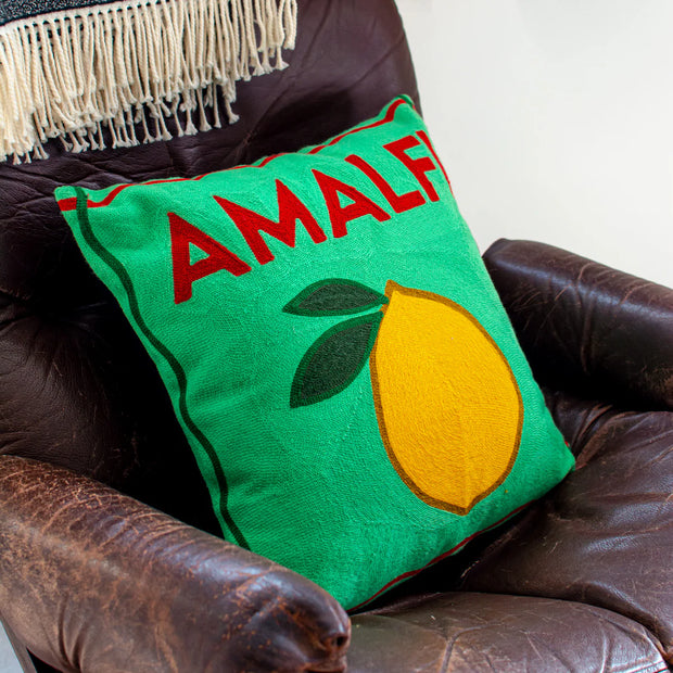Square Needlepoint Cushion - Amalfi