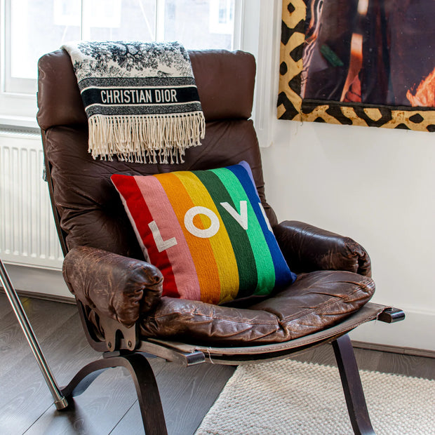 Square Needlepoint Cushion - Love