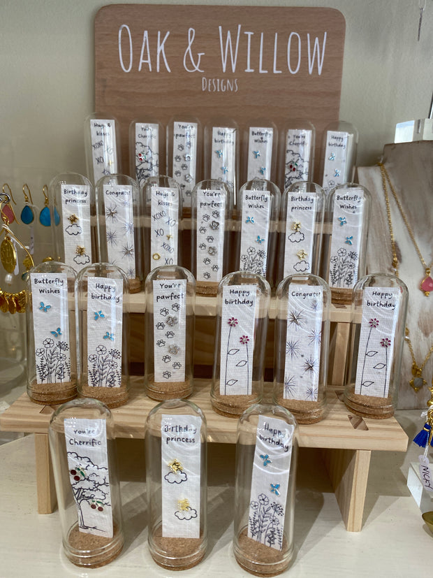 Oak & Willow Earrings on Seed Paper in Mini Jars