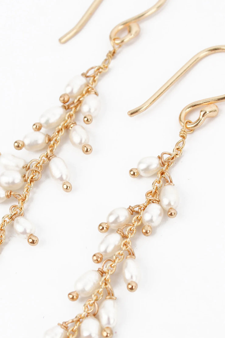 My Doris Gold Earrings with Pearls