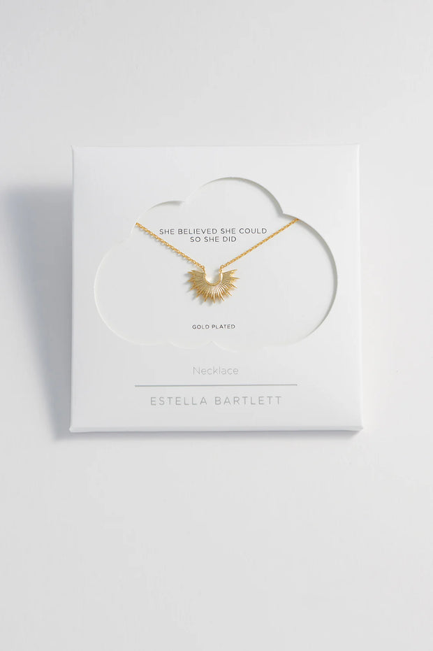 Gold Sunburst Necklace