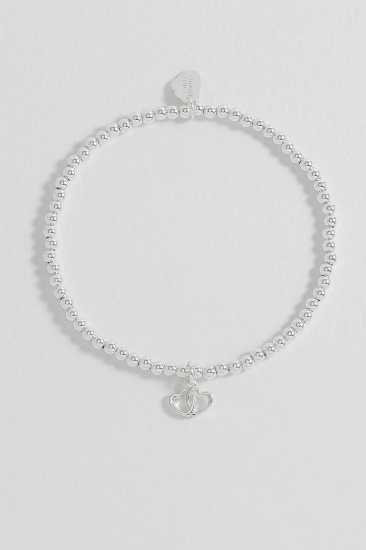 Sienna Beaded Heart Charm Bracelet - Friends Forever