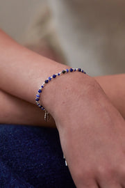 Amelia Gemstone Bracelet - Blue Glass