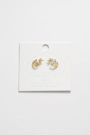 Pave Curl Hoops