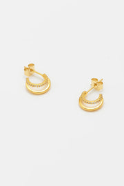 Pave Curl Hoops