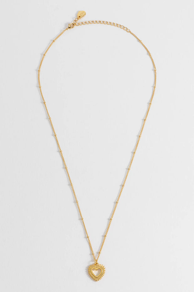 Heartburst Pendant Necklace - Soft Heart Sweet Soul
