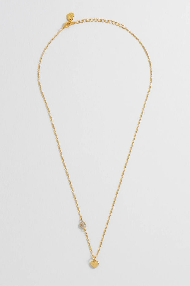 Gold Heart Charm Necklace