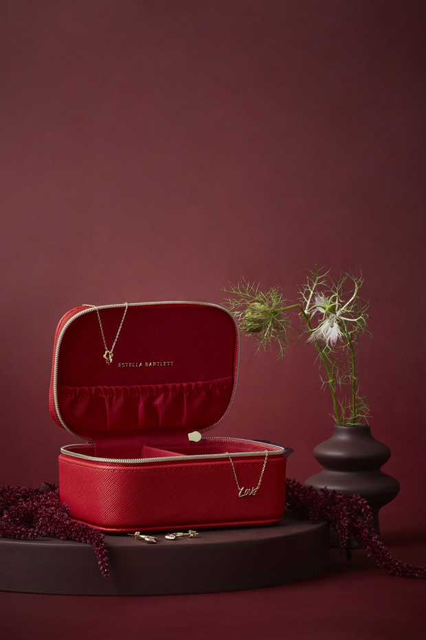 Mini Jewellery Box - Red 'Live As You Dream'