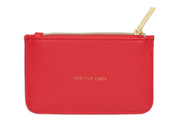 Estella Bartlett Card Purse - Red 'Positive Vibes'