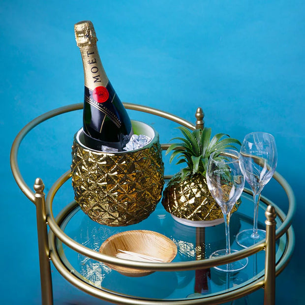 The Emporium Gold Ceramic Pineapple Ice Bucket
