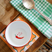 Hot Stuff Chilli Enamel Bowl - 10cm